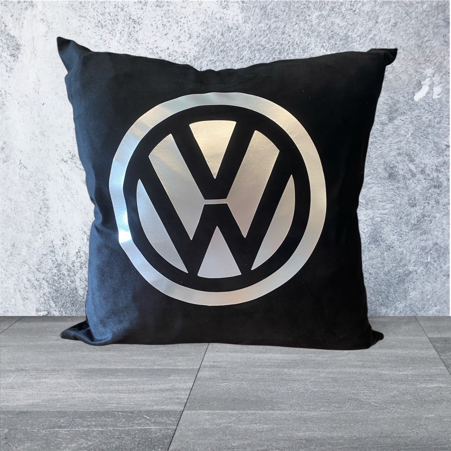 VW Logo Velvet Cushions x2