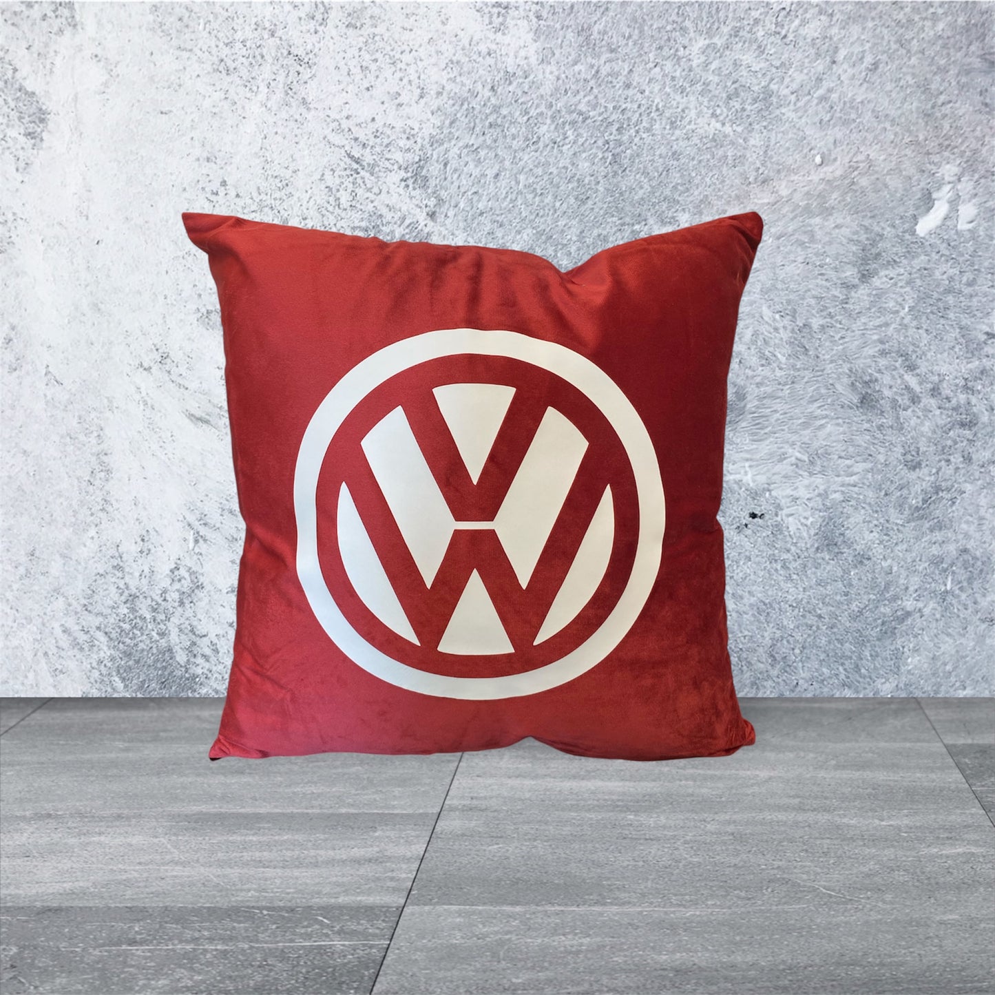 VW Logo Velvet Cushions x2