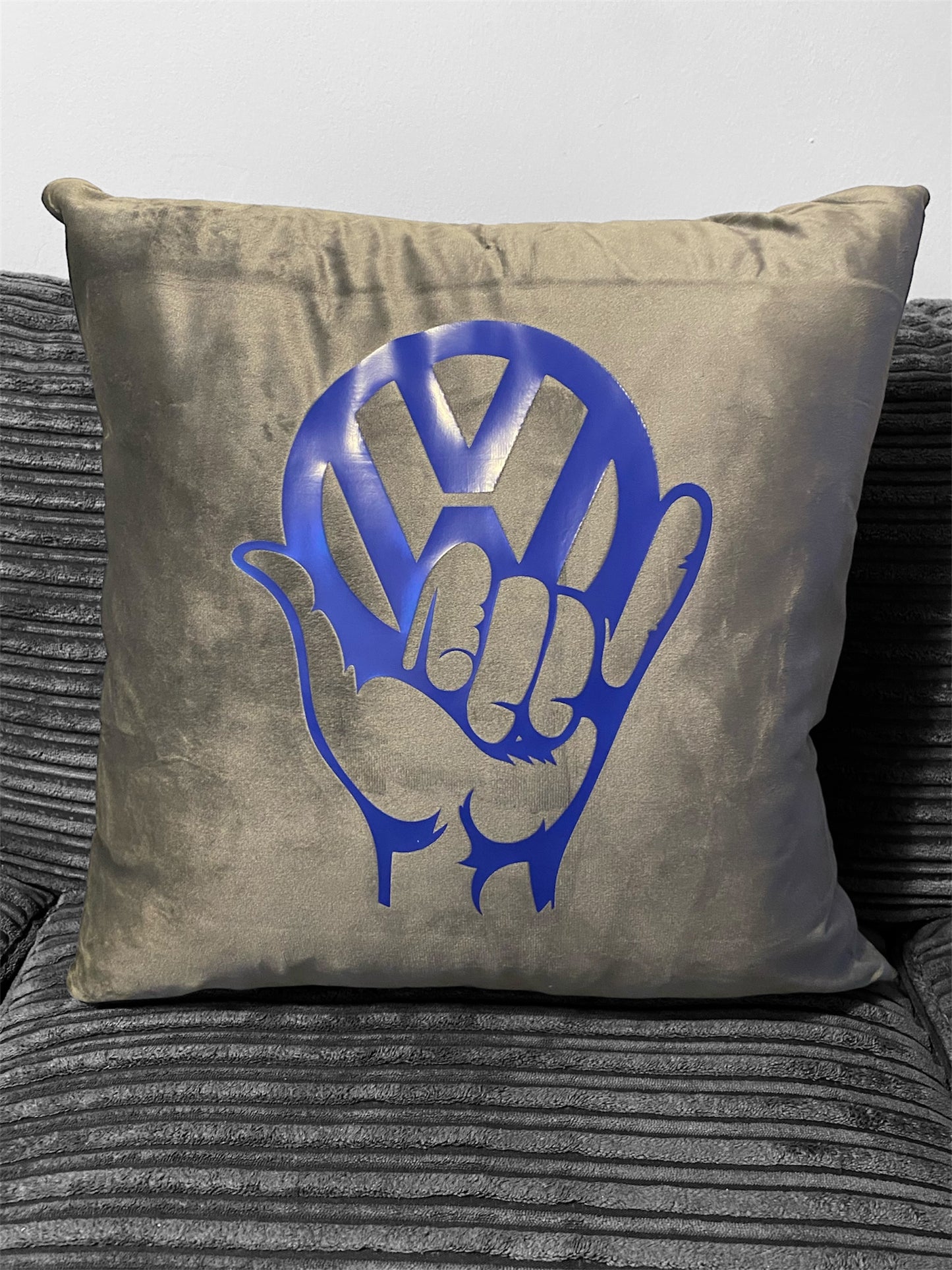 VW Wave Velvet Cushions x2