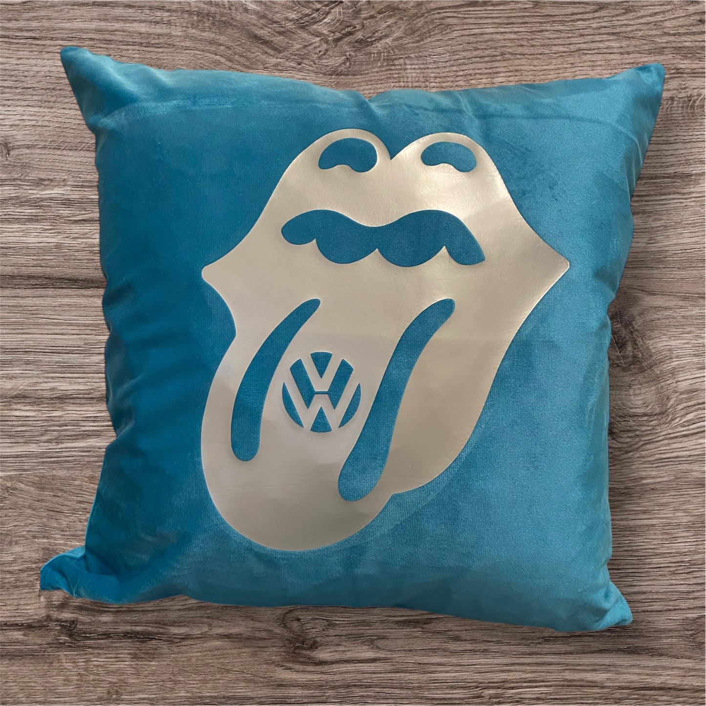 VW Rolling Stones Velvet Cushion x2
