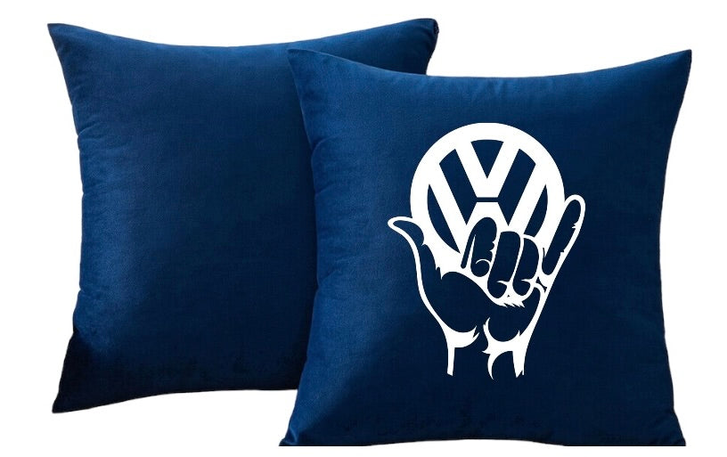 VW Wave Velvet Cushions x2