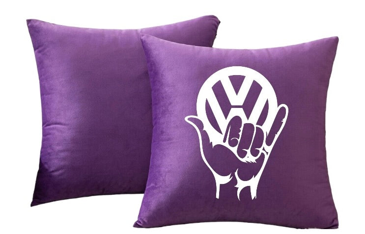 VW Wave Velvet Cushions x2