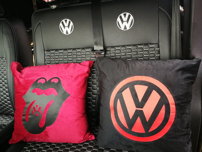 VW Rolling Stones Velvet Cushion x2