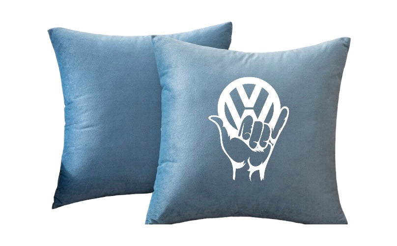 VW Wave Velvet Cushions x2