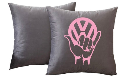 VW Wave Velvet Cushions x2