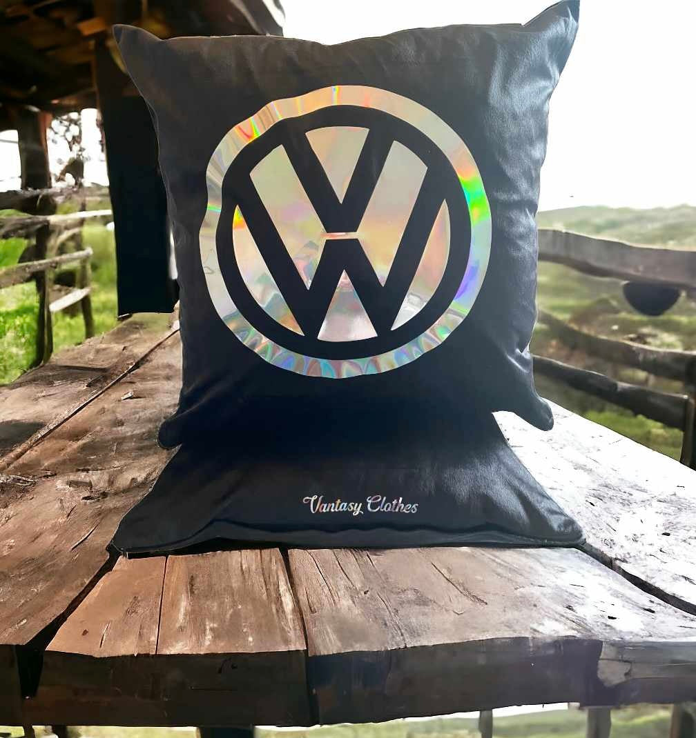 VW Logo Velvet Cushions x2