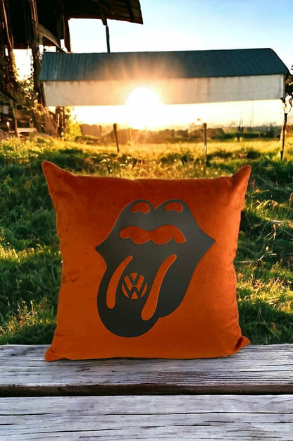 VW Rolling Stones Velvet Cushion x2