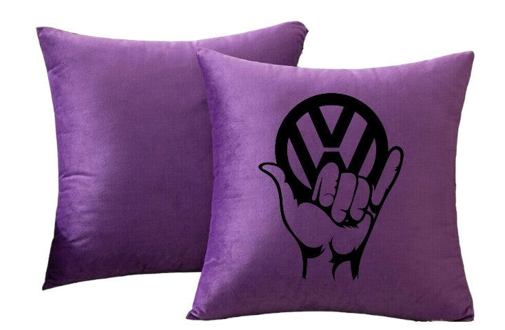 VW Wave Velvet Cushions x2