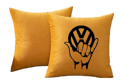 VW Wave Velvet Cushions x2