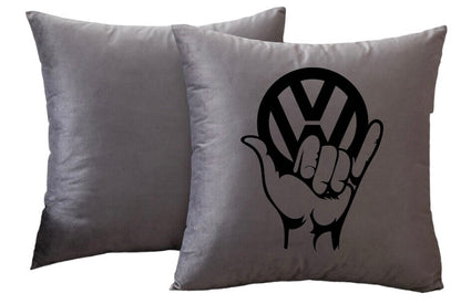 VW Wave Velvet Cushions x2