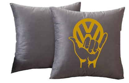 VW Wave Velvet Cushions x2