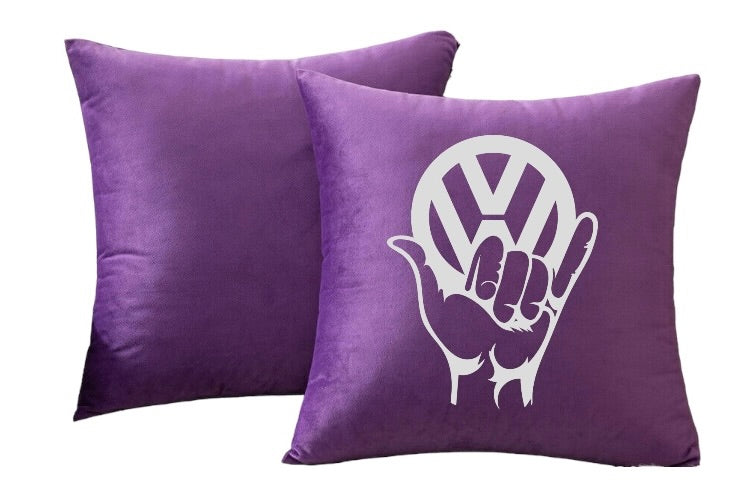 VW Wave Velvet Cushions x2