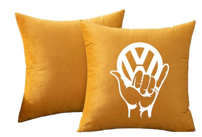 VW Wave Velvet Cushions x2