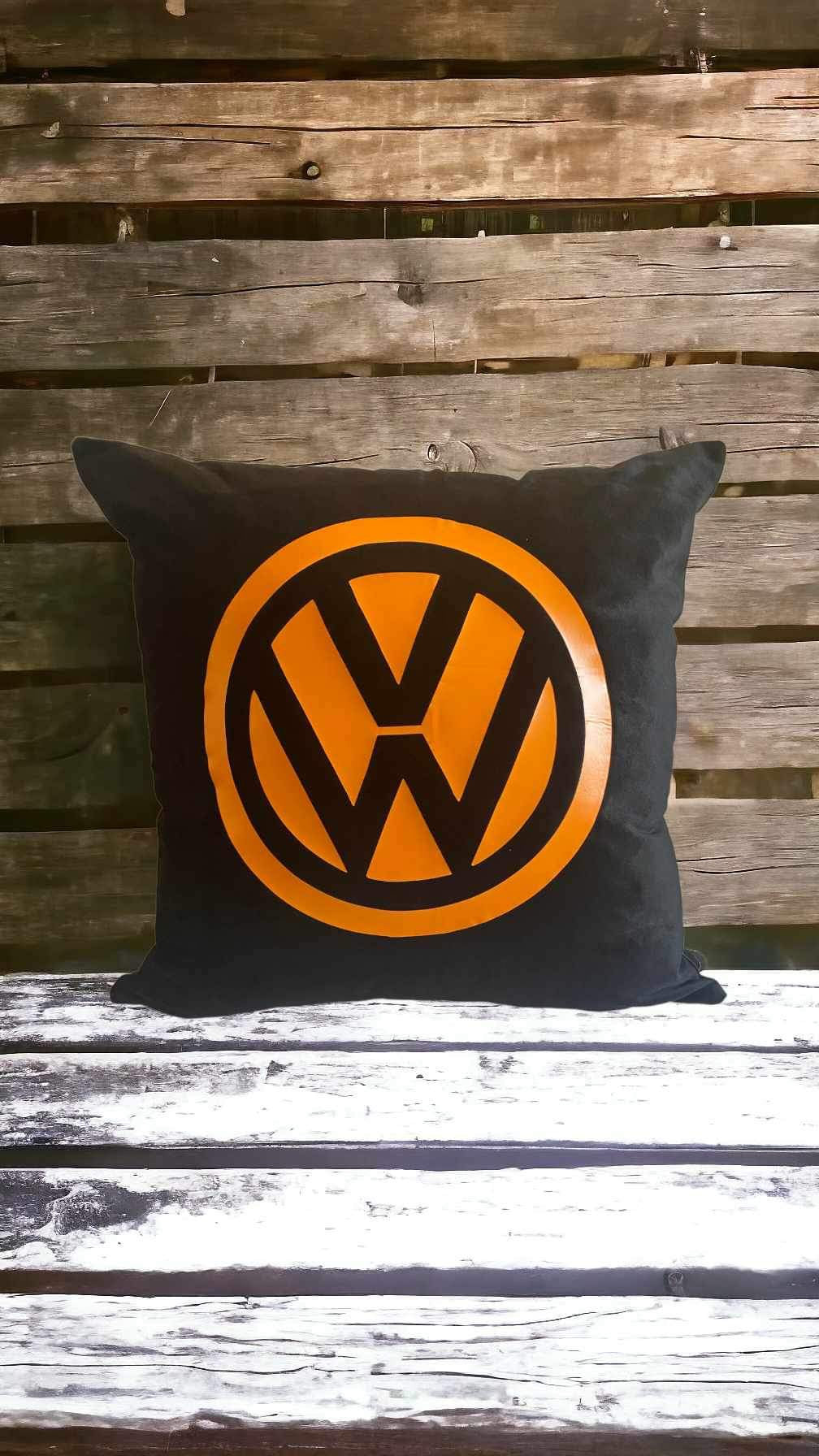 VW Logo Velvet Cushions x2