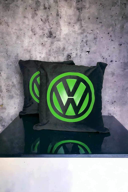 VW Logo Velvet Cushions x2