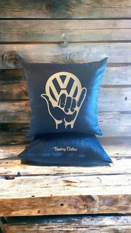 VW Wave Velvet Cushions x2