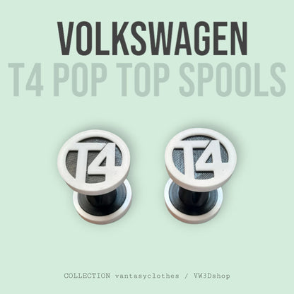 VW Volkswagen (T4 Logo) Pop Top Strap Spools - Pair