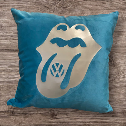 VW Rolling Stones Velvet Cushion x2