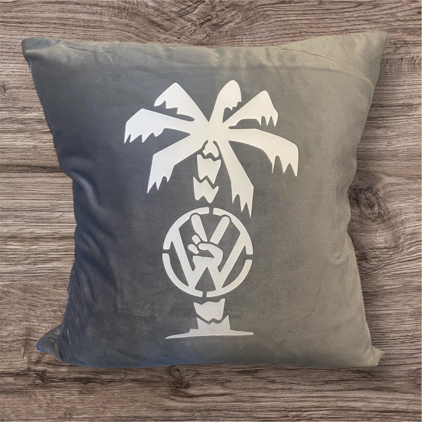 VW Palm Tree Velvet Cushions x2