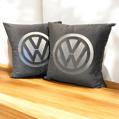 VW Logo Velvet Cushions x2