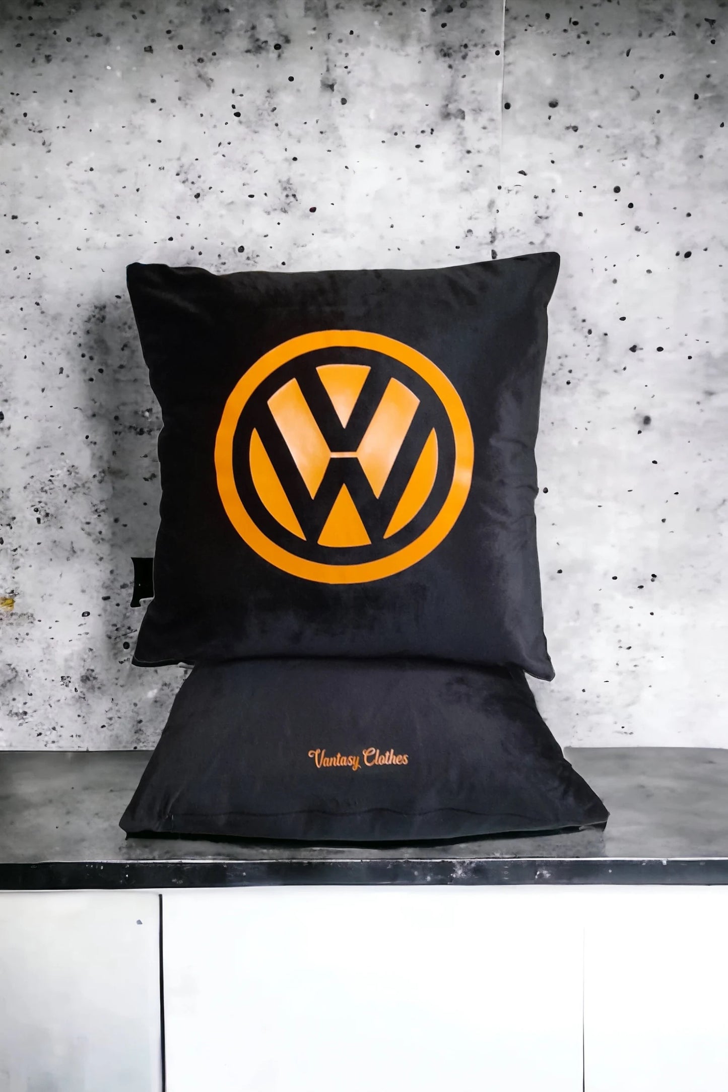 VW Logo Velvet Cushions x2