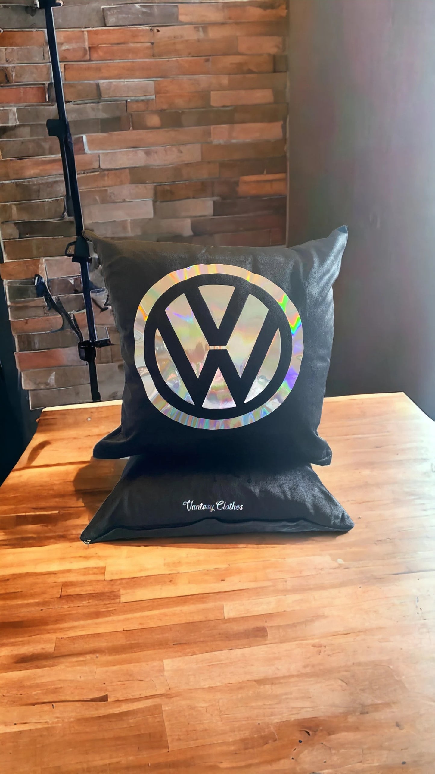 VW Logo Velvet Cushions x2