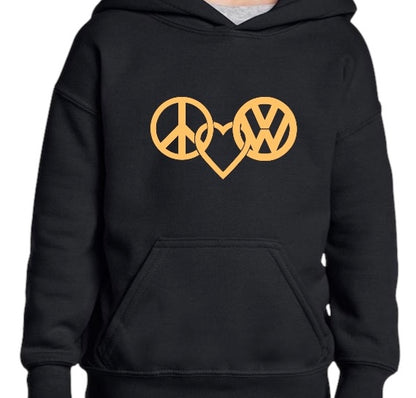 VW Kids Peace, Love, Dub Hoodies - Kids Vantasy Clothes